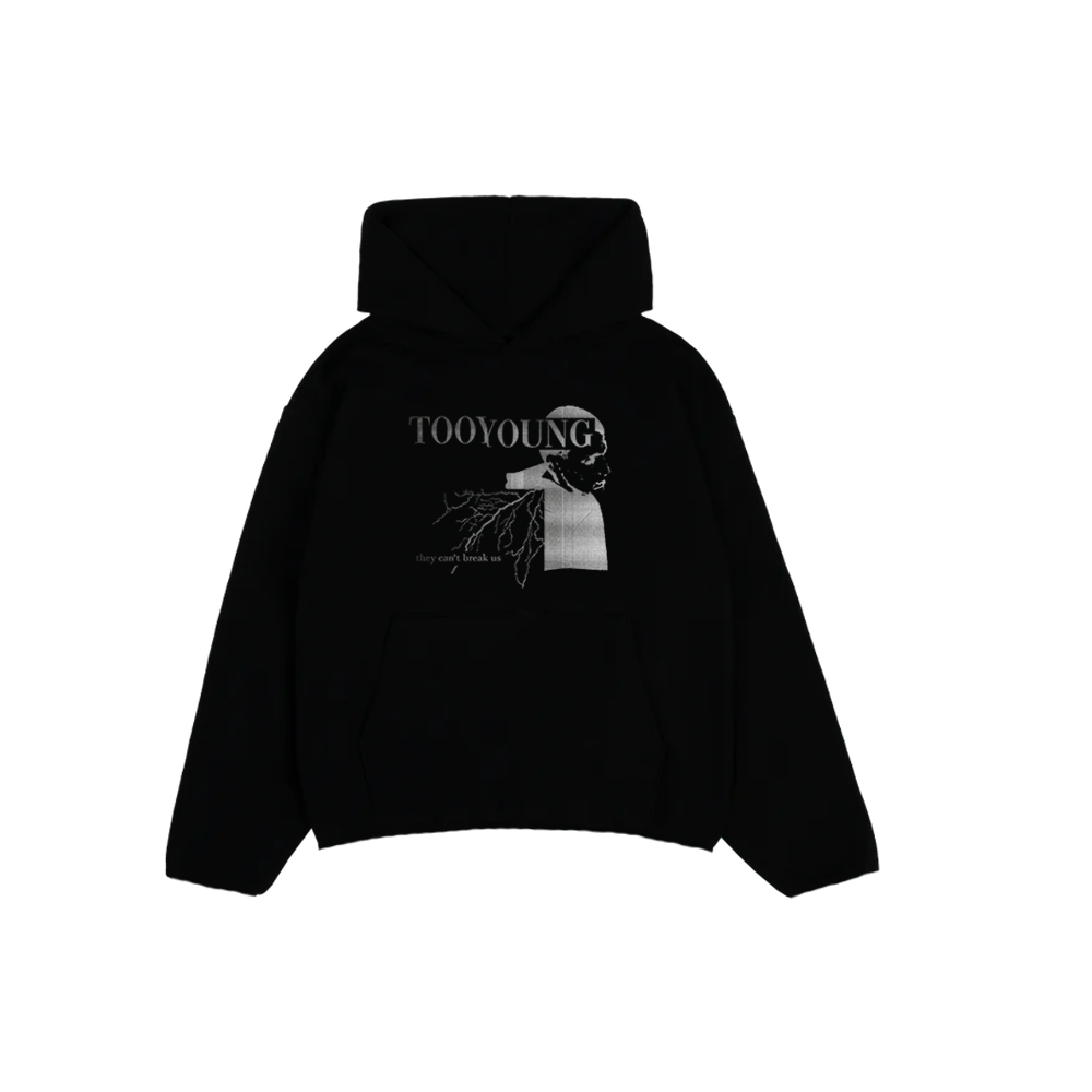 Cropped Unbroken Hoodie (schwarz)