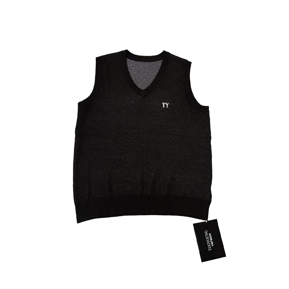 Core Knit V-Neck (Black)
