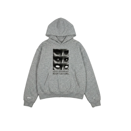 Cropped Focus Hoodie (grau)