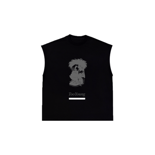Sad Cut-Off T-Shirt (Black)