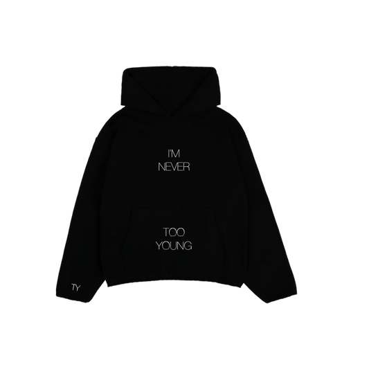 Cropped Vertical Hoodie (schwarz)